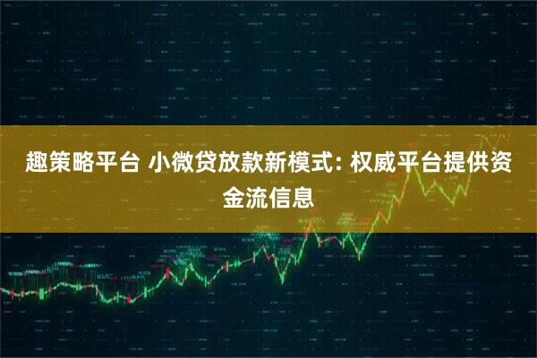 趣策略平台 小微贷放款新模式: 权威平台提供资金流信息