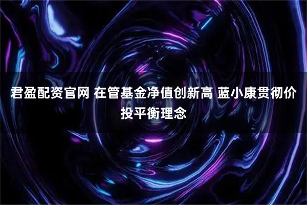 君盈配资官网 在管基金净值创新高 蓝小康贯彻价投平衡理念